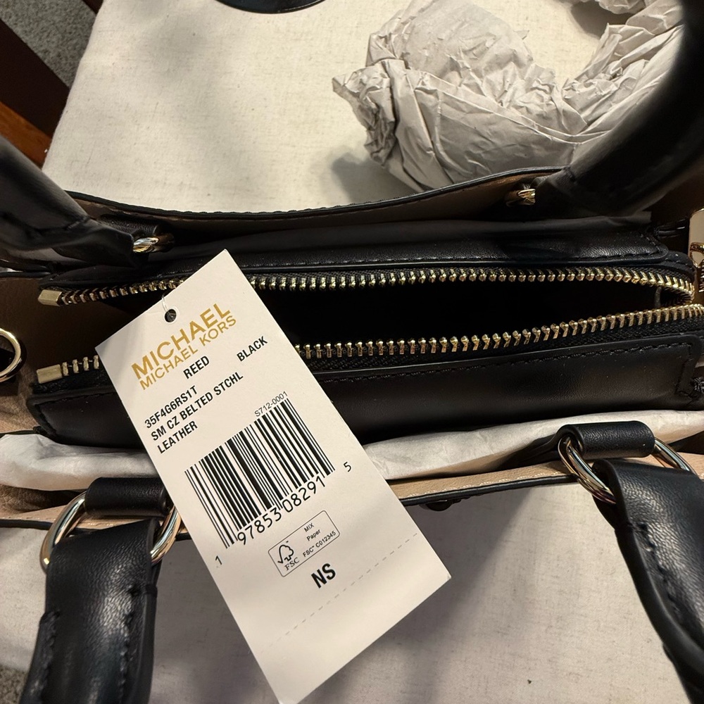 Michael Kors Bundle Black Satchel and Wallet Set, Satchel NWT, Wallet EUC - Picture 11 of 16